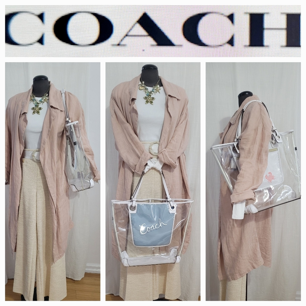 COACH Seahorse Crab Beach Tote